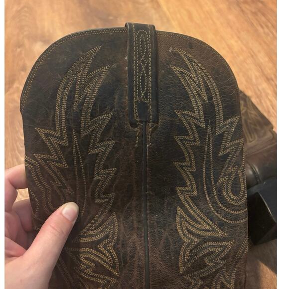 Lucchese Corbin Men’s Leather Western Boots Size 9 1/2 Brown N1556